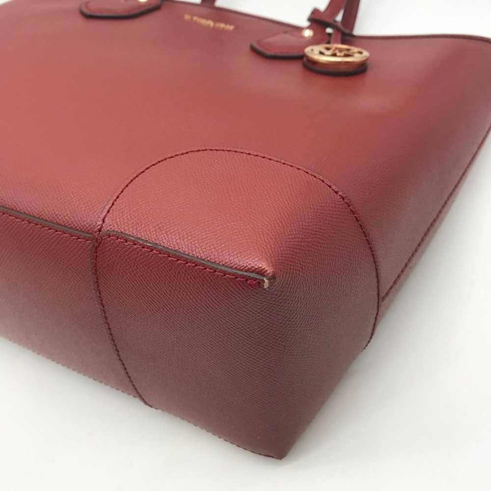 Michael Kors Extra Large Burgundy Leather Saylor … - image 7