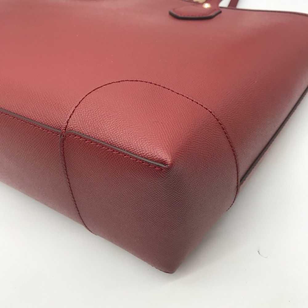 Michael Kors Extra Large Burgundy Leather Saylor … - image 8