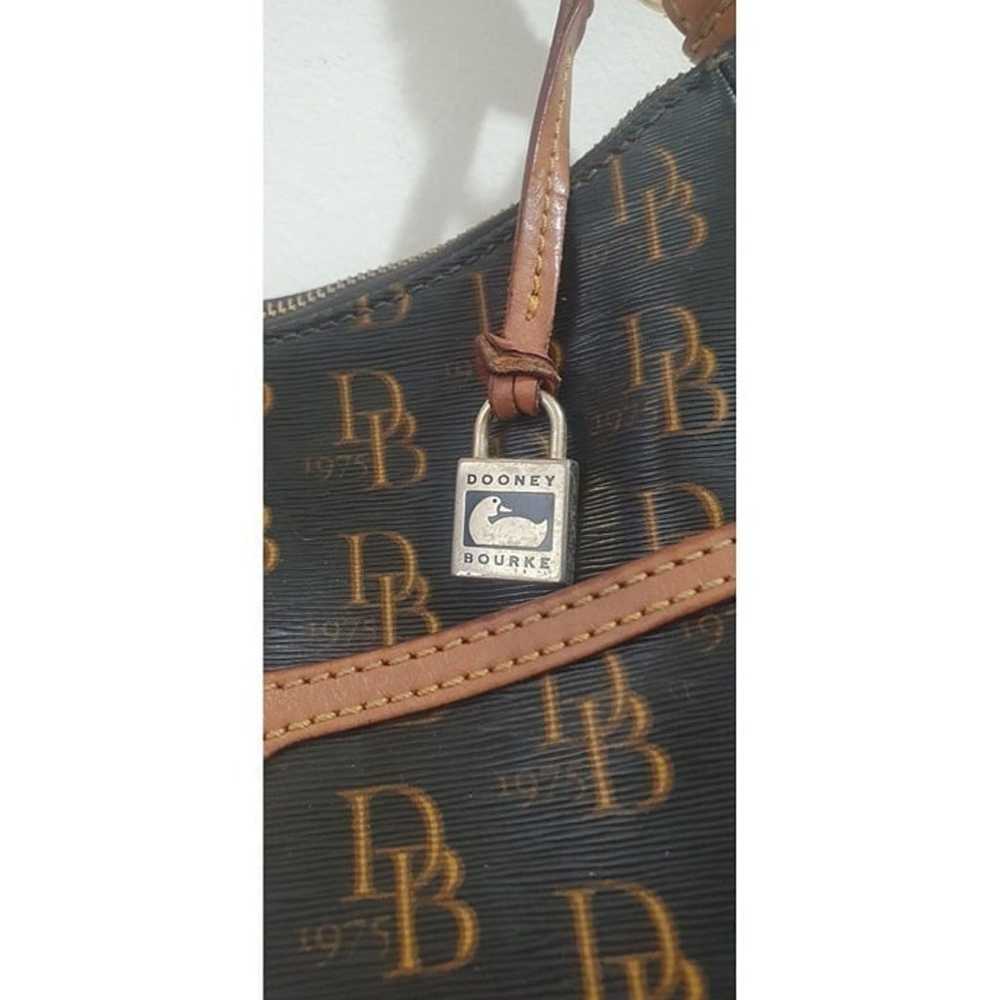 Dooney & Bourke Brown Leather Monogrammed Bag/vin… - image 3