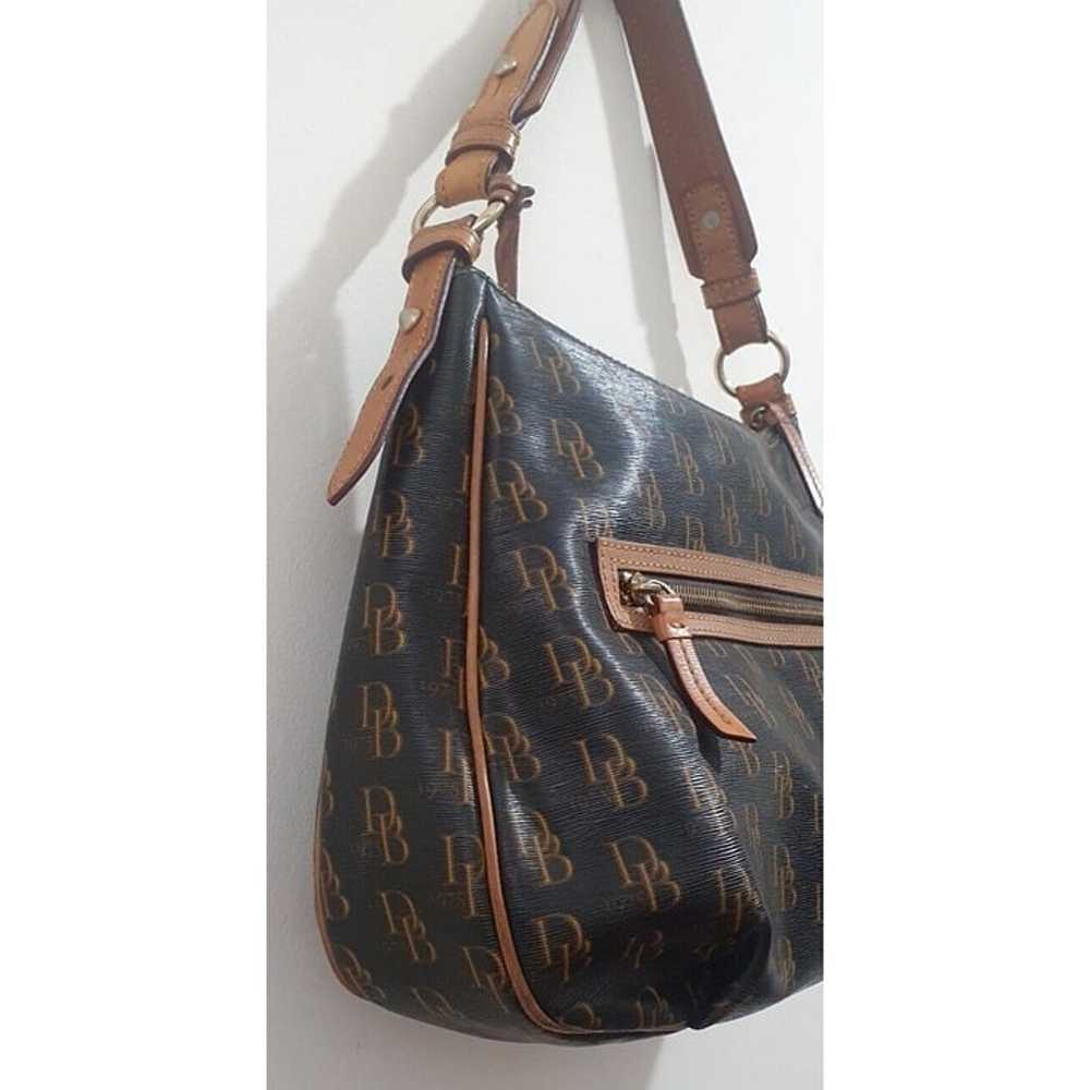 Dooney & Bourke Brown Leather Monogrammed Bag/vin… - image 8