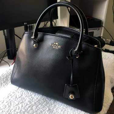 Leather Black Coach Hand Bag