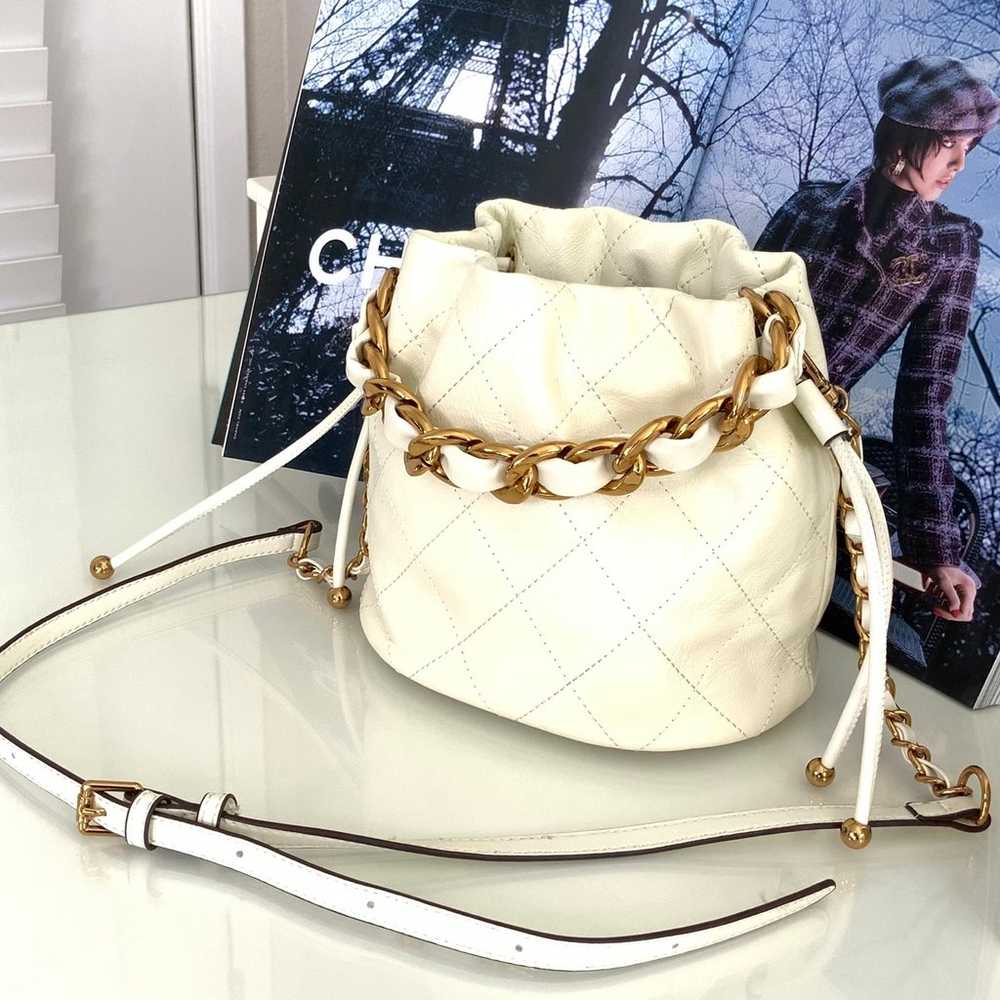 White leather bucket bag - image 1