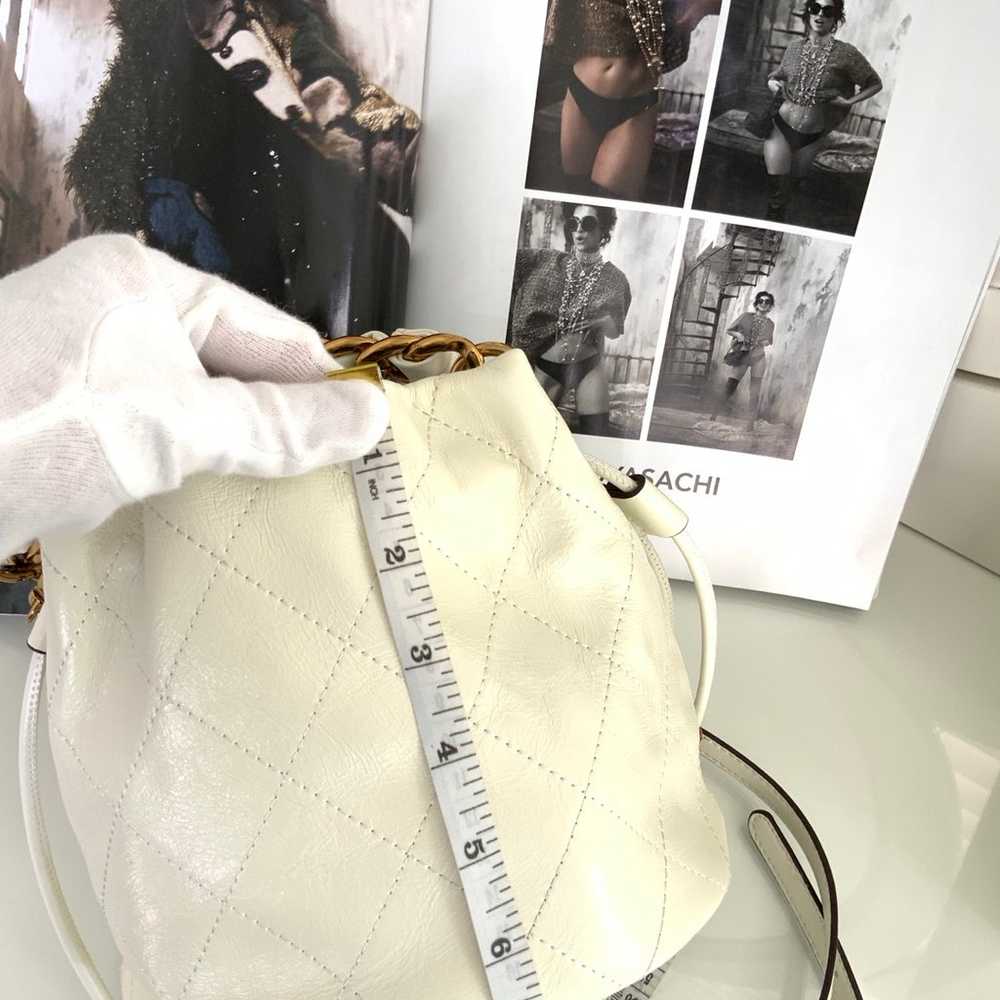 White leather bucket bag - image 5