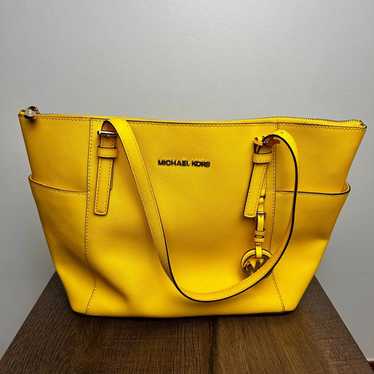 Michael Kors Jet Set Yellow Leather Bag