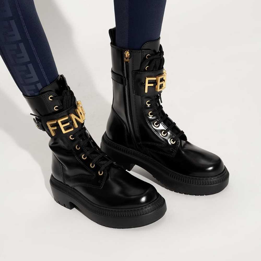 Fendi Leather biker boots - image 5