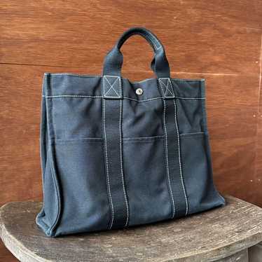 HERMES Émile Sac Douvill MM Black Tote Bag