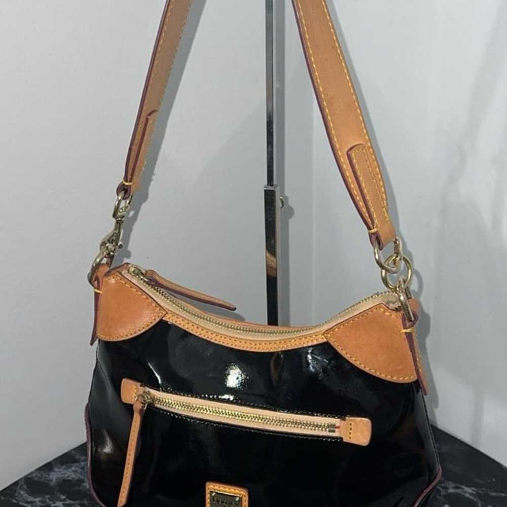 DOONEY & BOURKE Patent Small Hobo Black Shiny Pat… - image 2