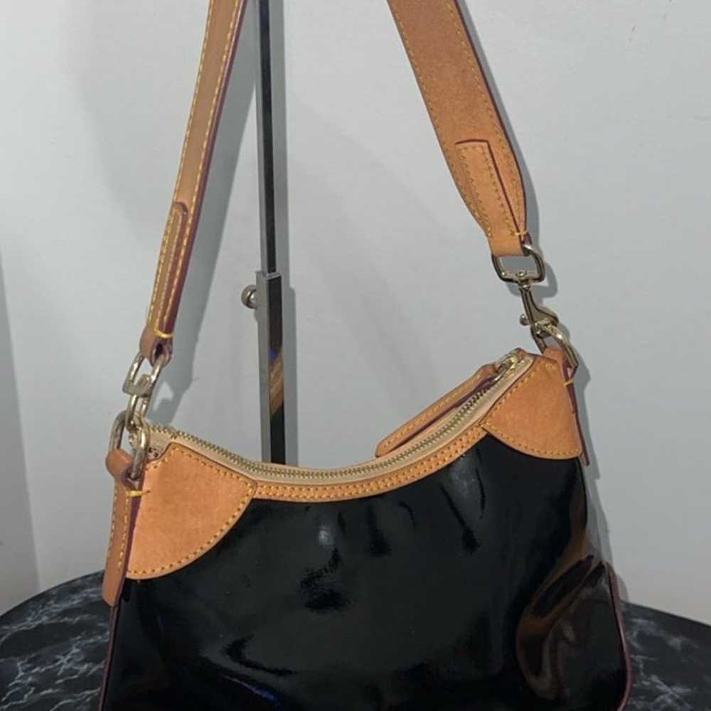 DOONEY & BOURKE Patent Small Hobo Black Shiny Pat… - image 6