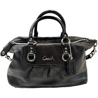 Coach Black Leather Satchel or Shoulder Handbag - image 1