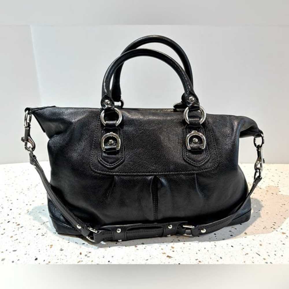 Coach Black Leather Satchel or Shoulder Handbag - image 2