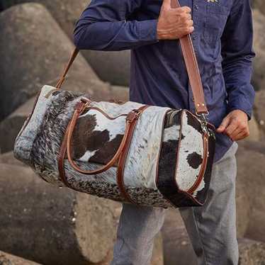 Cowhide Leather Duffle Bag - Myra Bag