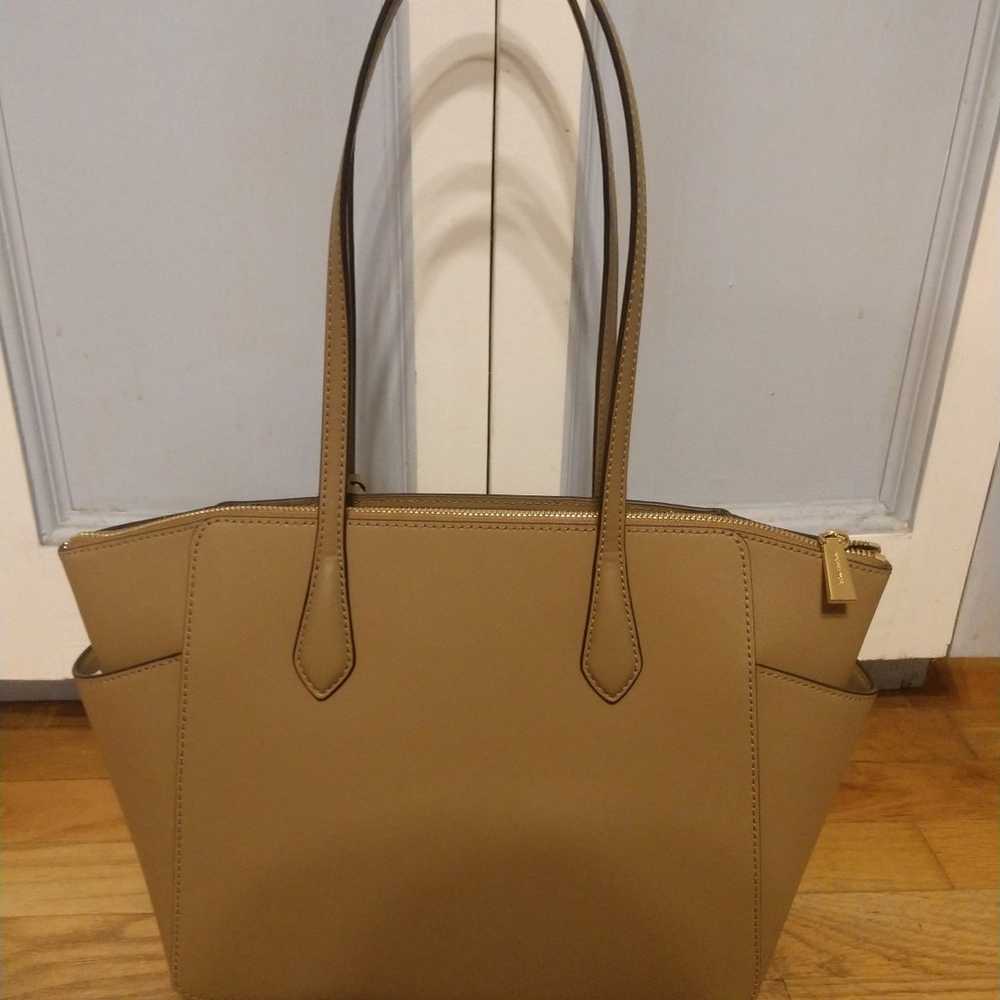 Michael Kors Purse Tan Brown Leather - image 2