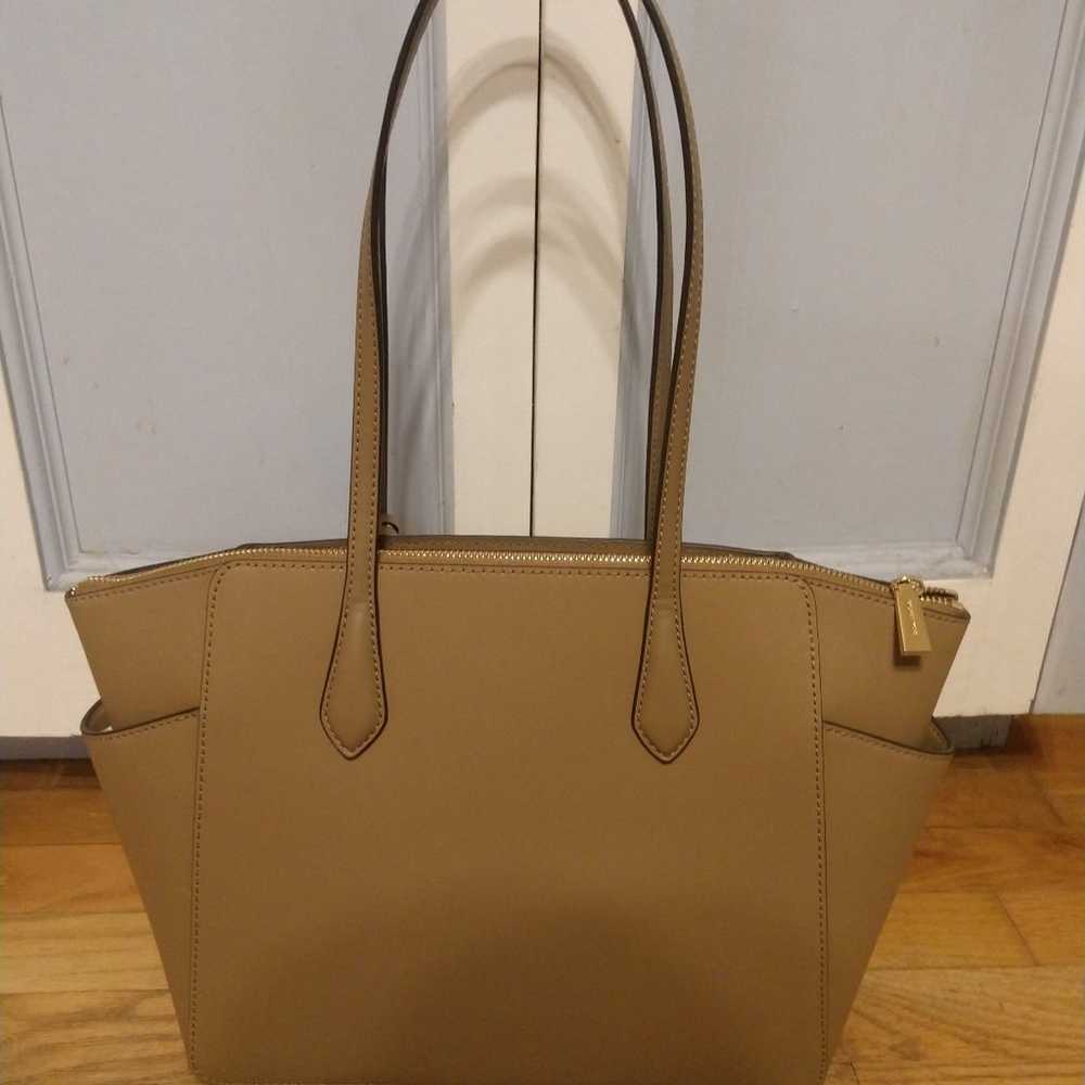 Michael Kors Purse Tan Brown Leather - image 4