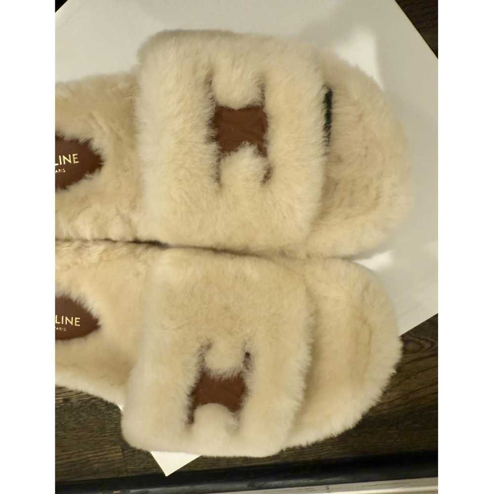 Celine Faux fur sandals - image 4