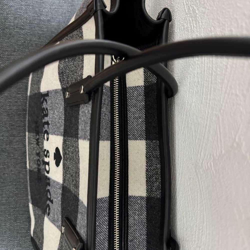 Kate Spade Black and White Checked Tote Bag - image 3