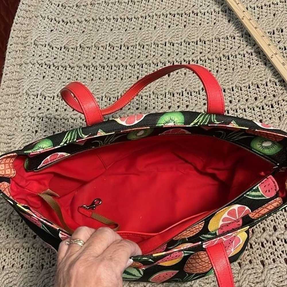 DOONEY & BOURKE LARGE ZIPPERED TOTE TROPICAL FRUI… - image 10