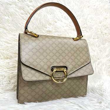 CELINE Double Flap Handbag Macadam Beige