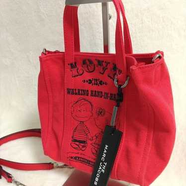 Snoopy × Marc Jacobs Tote Bag Red 2WAY Shoulder B… - image 1