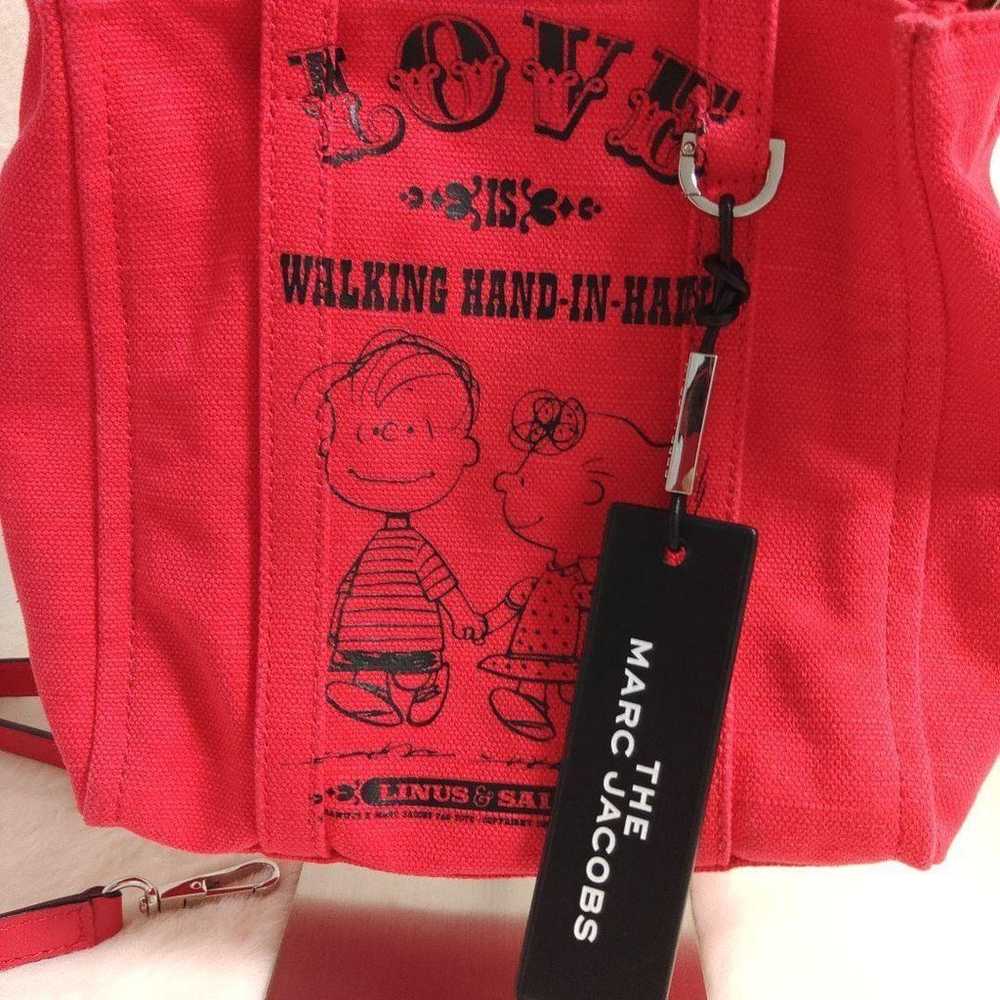 Snoopy × Marc Jacobs Tote Bag Red 2WAY Shoulder B… - image 2