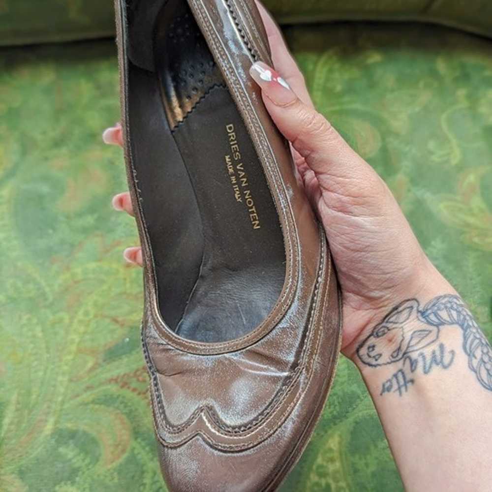 Rare Vintage Dries Van Noten Pumps Italian Leathe… - image 5