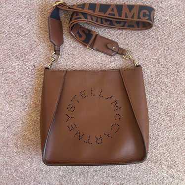 Stella McCartney Logo Shoulder Bag Brown