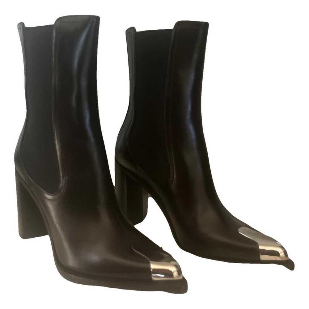 Alexander McQueen Leather biker boots - image 1