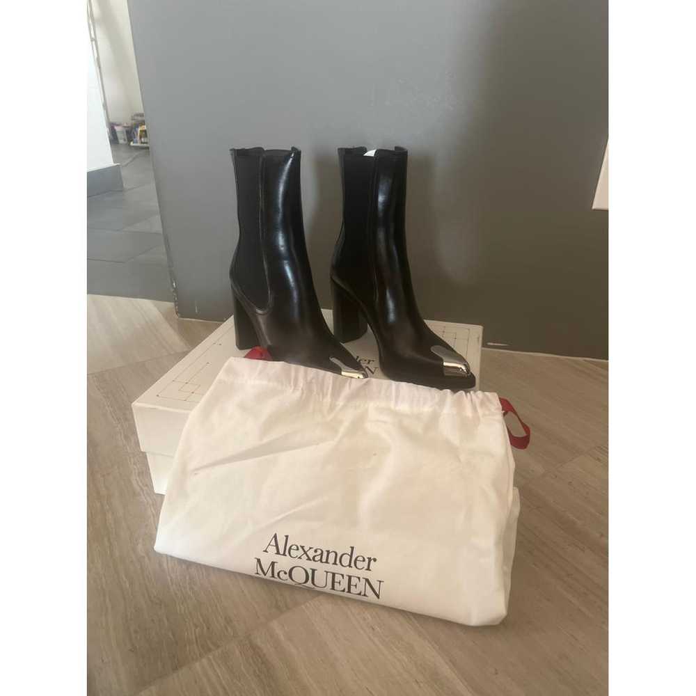 Alexander McQueen Leather biker boots - image 3