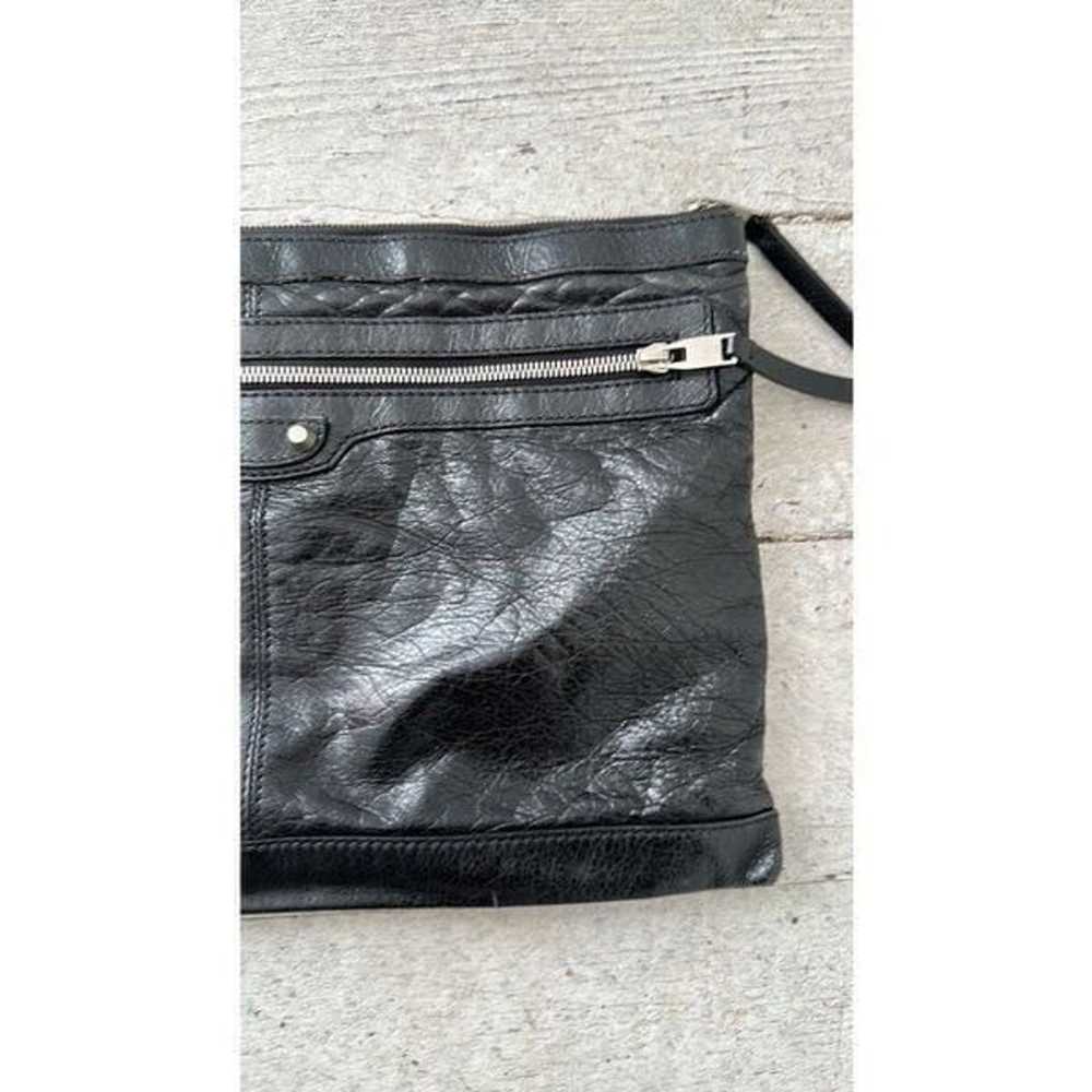 Authentic Balenciaga Black Leather Clip Clutch Bag - image 3