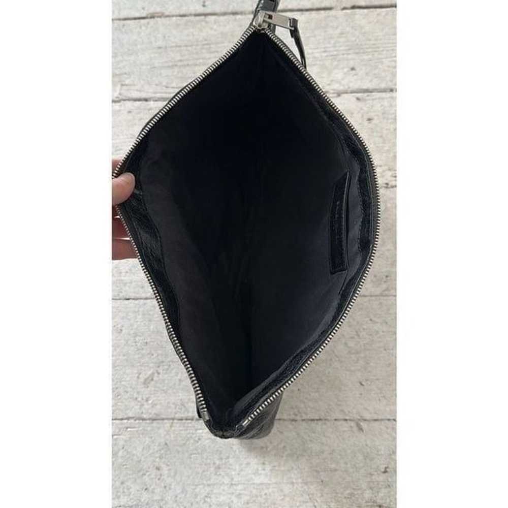 Authentic Balenciaga Black Leather Clip Clutch Bag - image 4