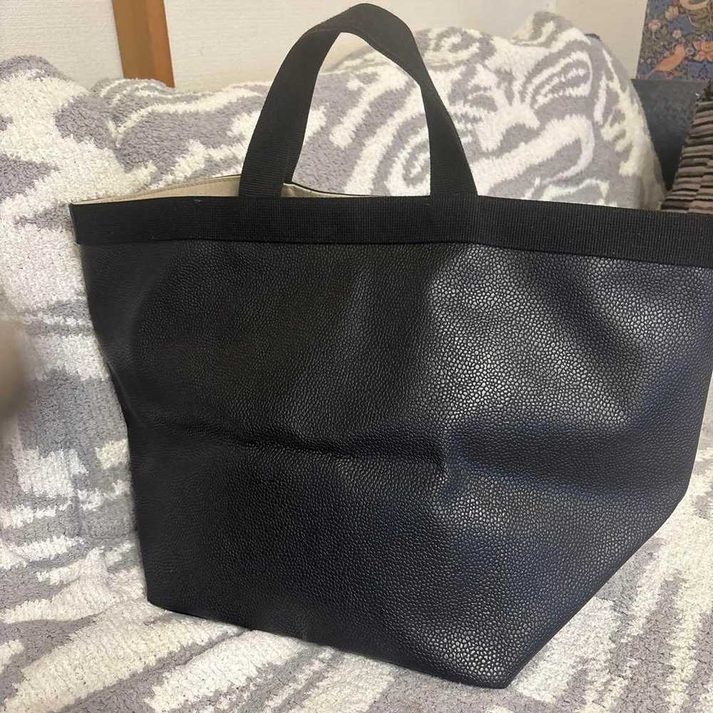 Herb Chappelier Black x Black Boat Tote L 725GP - image 4