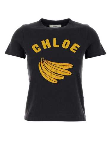 Chloe Navy Blue Cotton T-Shirt