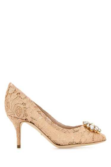 Dolce & Gabbana Peach Pink Lace Pumps - image 1