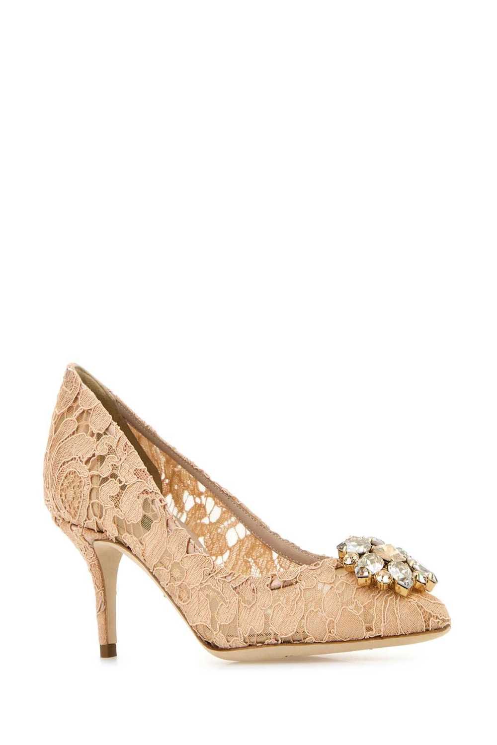 Dolce & Gabbana Peach Pink Lace Pumps - image 2