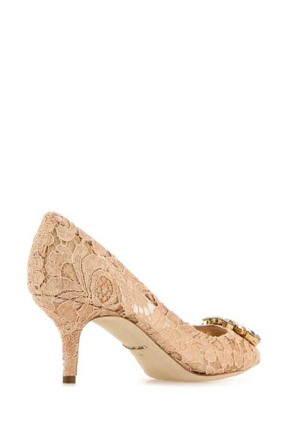 Dolce & Gabbana Peach Pink Lace Pumps - image 5