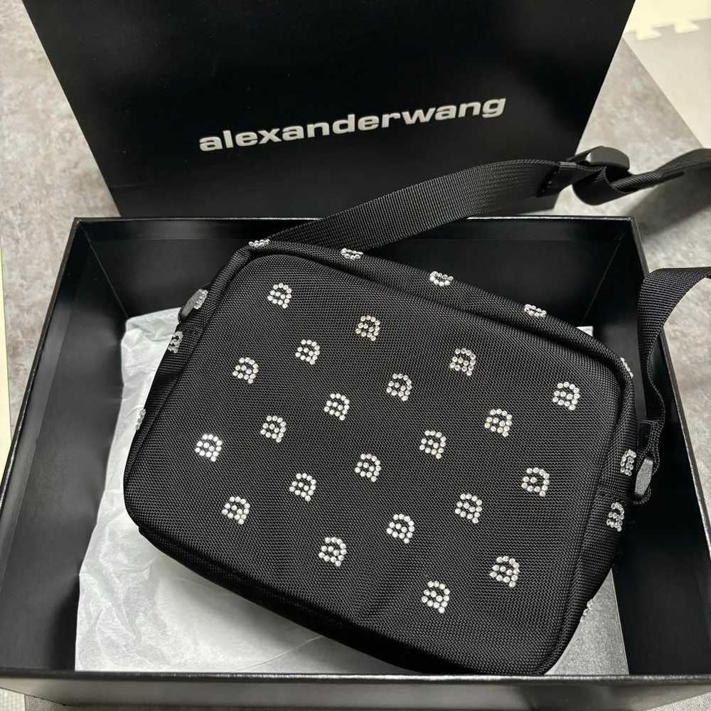 Alexander Wang Crystal Logo Shell Shoulder Bag - image 1