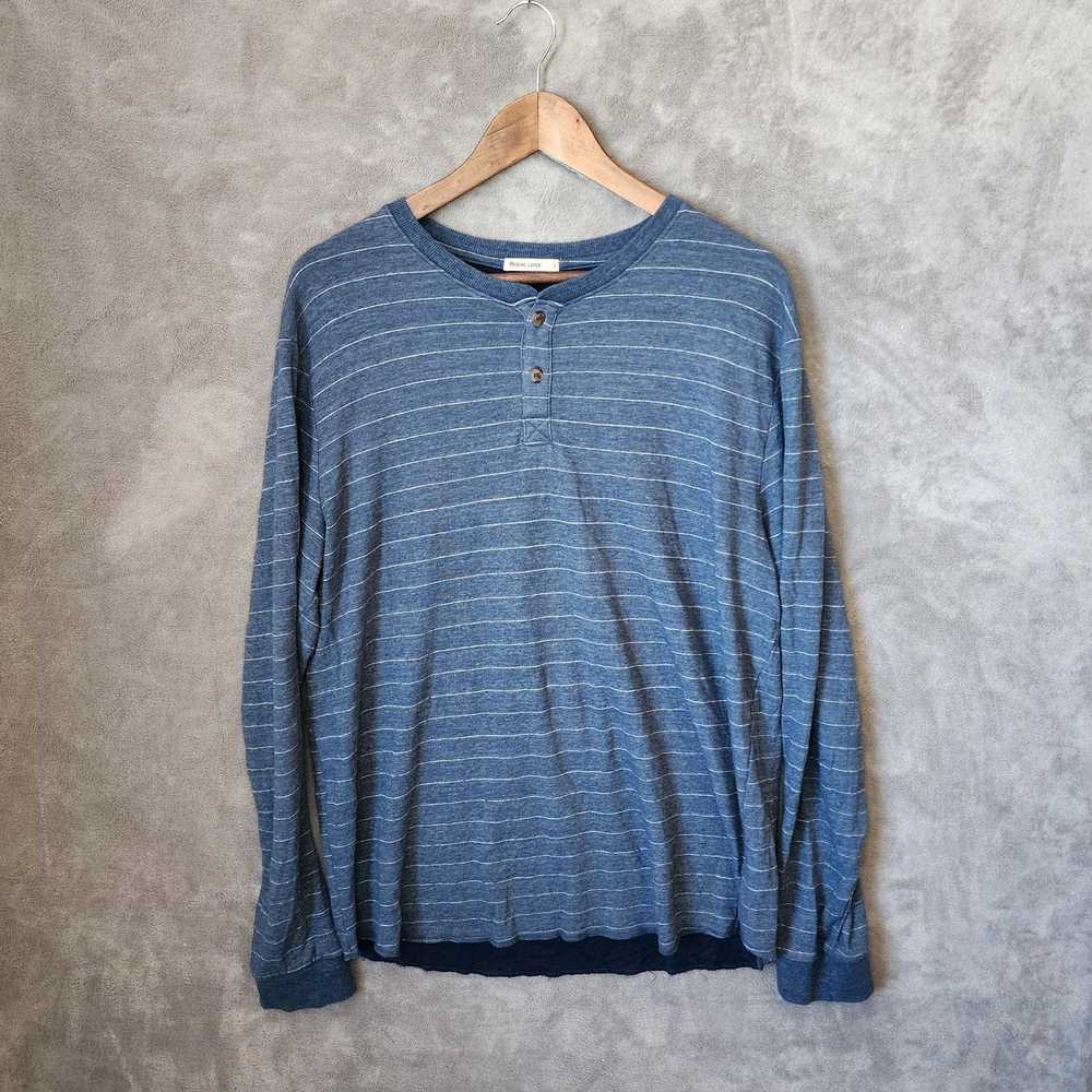 Marine Layer Marine Layer Men's Large Blue Stripe… - image 1