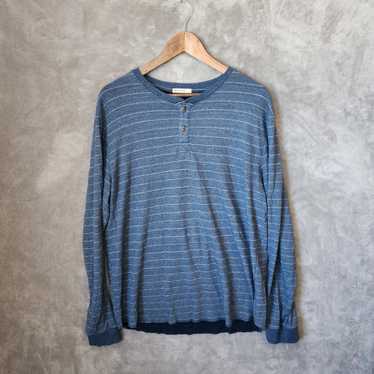 Marine Layer Marine Layer Men's Large Blue Stripe… - image 1