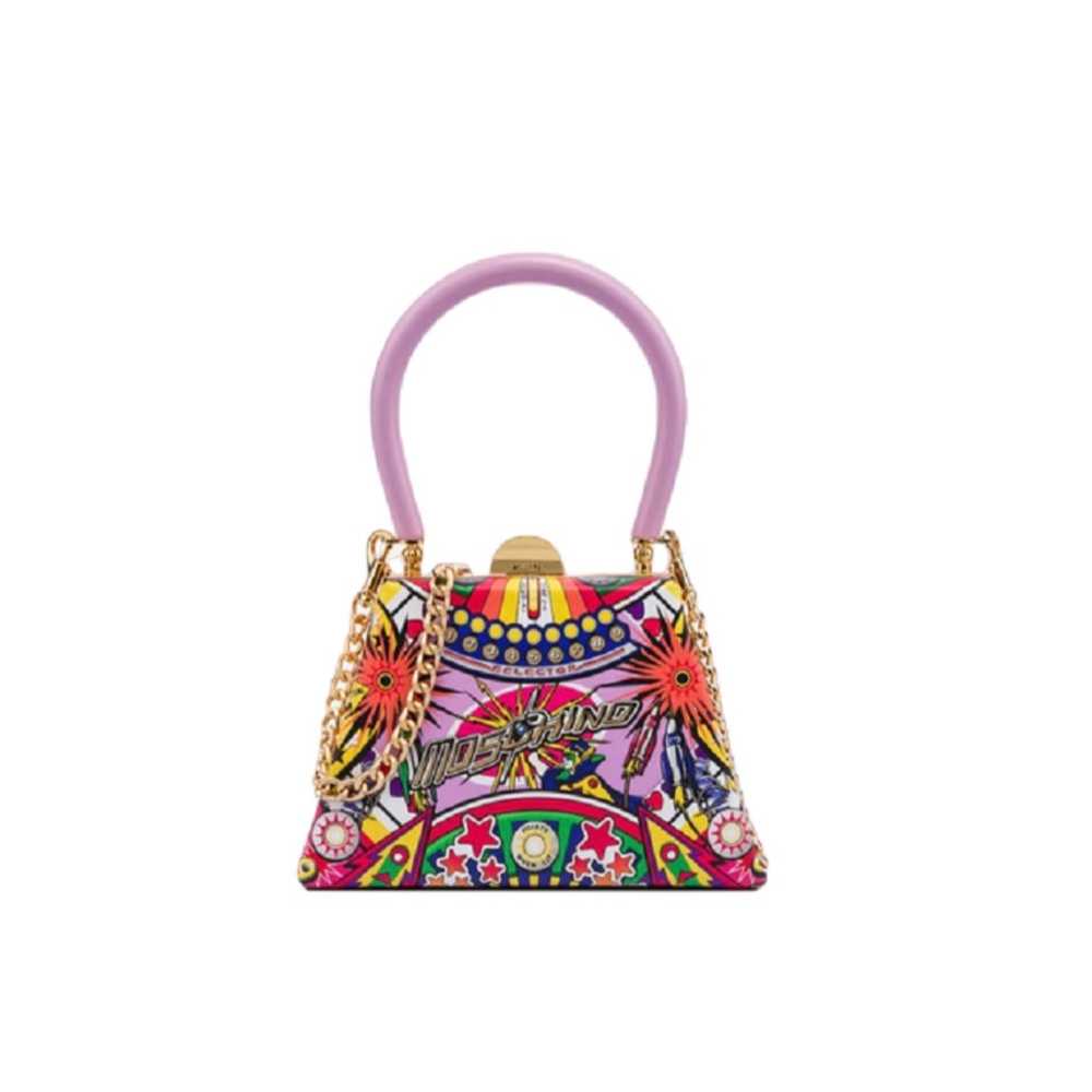 Moschino Pinball Print Calfskin Trapeze Bag - image 1