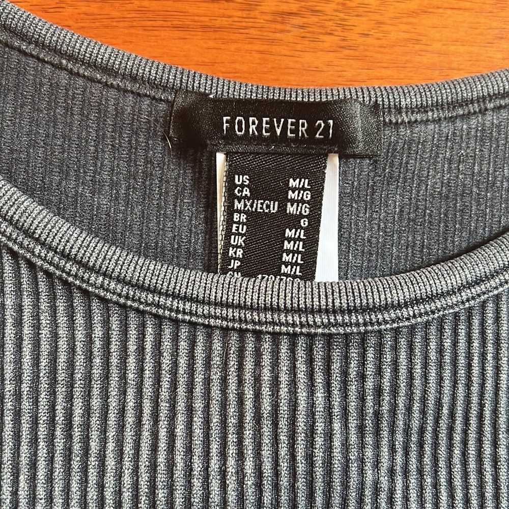 Forever 21 Ribbed Vintage Wash Cropped Tank Top - image 2