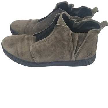 Born Women's Grayish Brown Leather Suede Hiking Sh