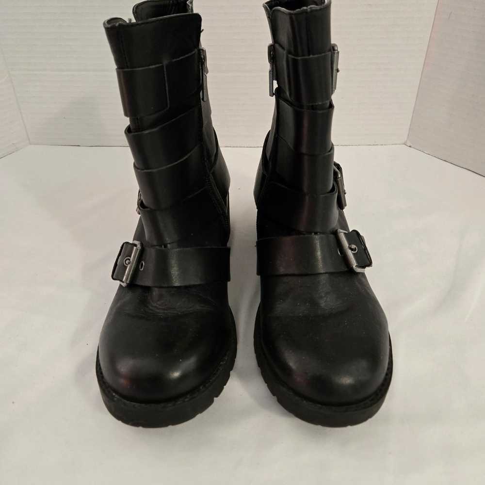 Adam Tucker Jonni Black Leather Ankle Boots, Size… - image 2