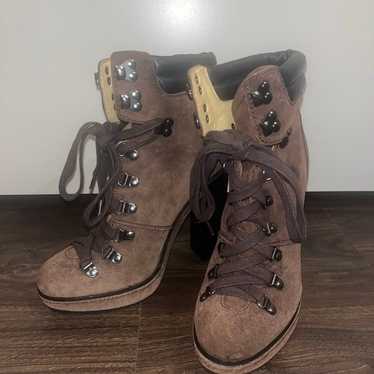 Coach Combat Brown High Heel Boots