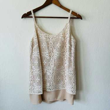 Cabi | lace tiered tank top