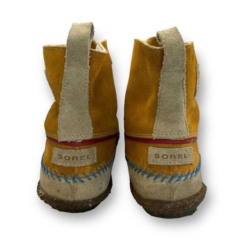 Sorel Joplin Moccasin Suede Gum Sole Boots Size 7 - image 6