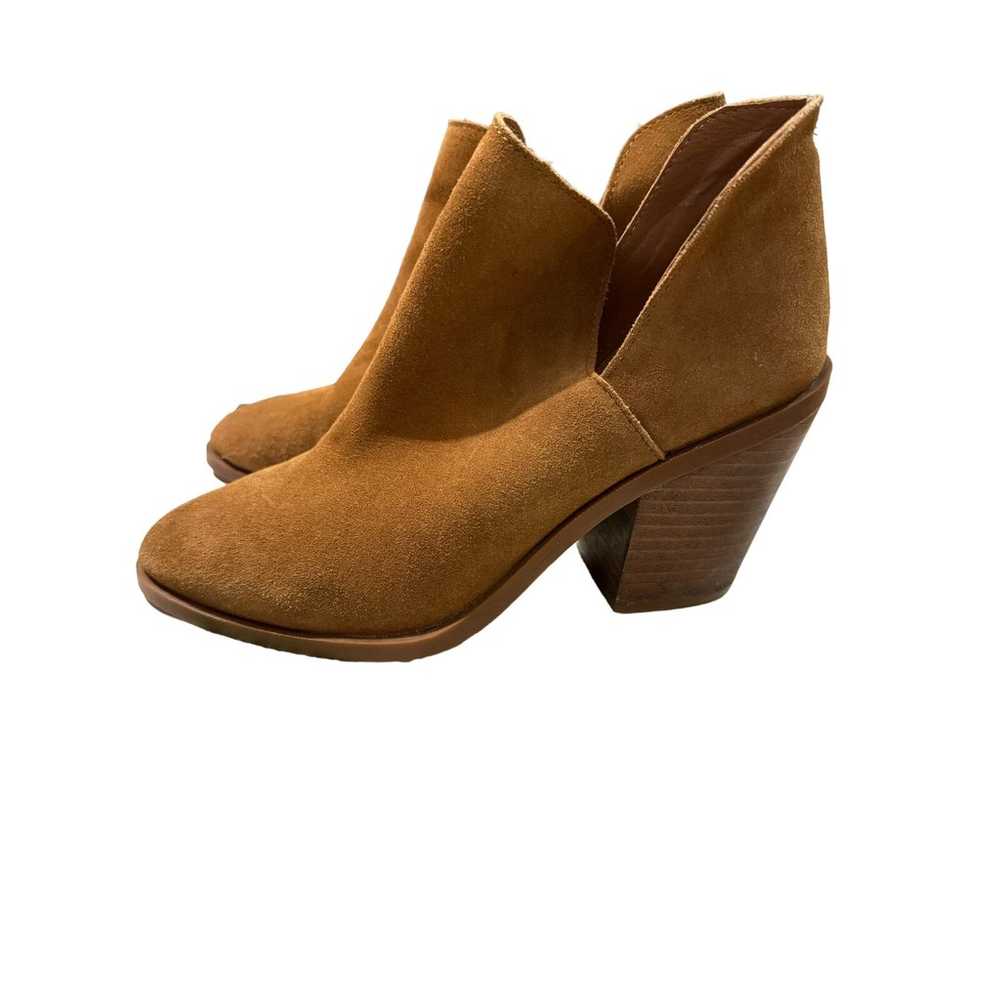 Steve Madden Brown Suede Heeled Ankle Boots Size 7 - image 1