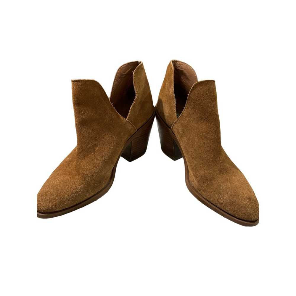 Steve Madden Brown Suede Heeled Ankle Boots Size 7 - image 3