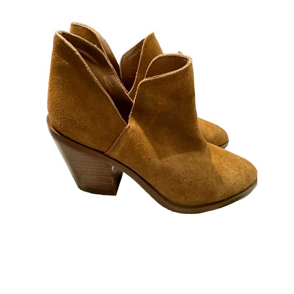 Steve Madden Brown Suede Heeled Ankle Boots Size 7 - image 7