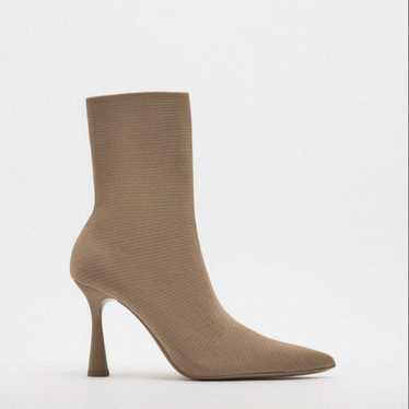 ZARA Fabric High Heel Ankle Boots