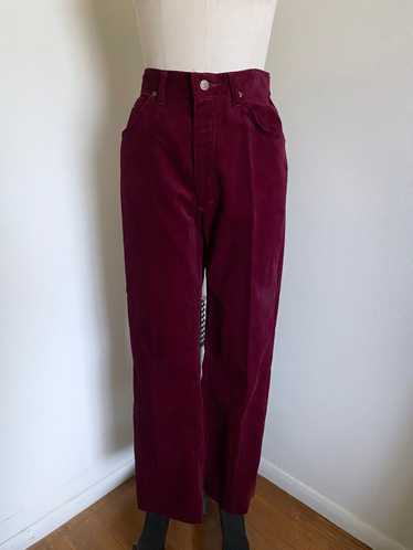 LEE Burgundy Velvet Trousers