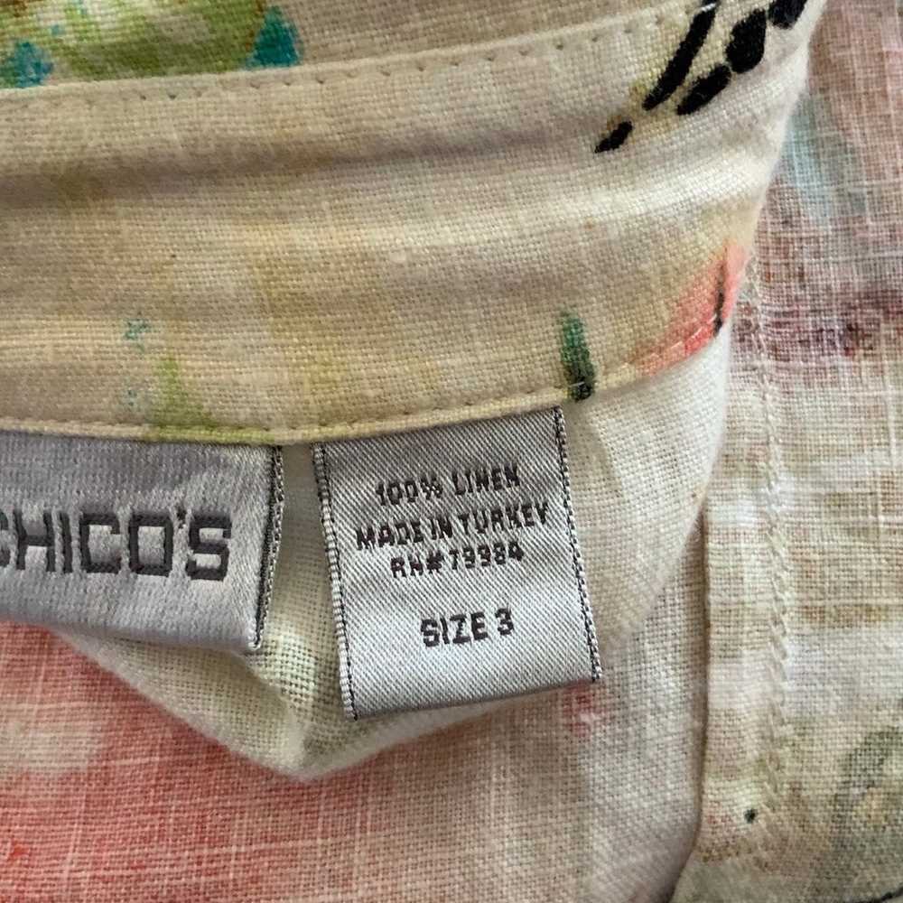 Chico’s..100% linen blouse - image 11